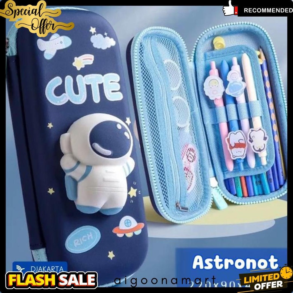 

Kotak Pensil 3D Squishy Tempat Pensil Hardcase Waterproof Pencil Case Anak Lucu 2 Tingkat 2 Lapis Diskon Setengah Harga
