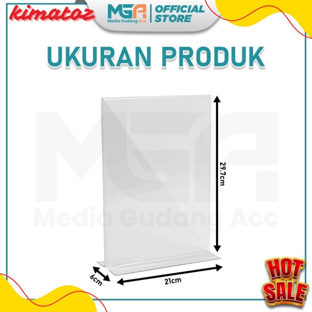 

Tempat Brosur A4 2Mm Portrait 2 Sisi / Tent Holder / Tent Card Stand Akrilik Diskon