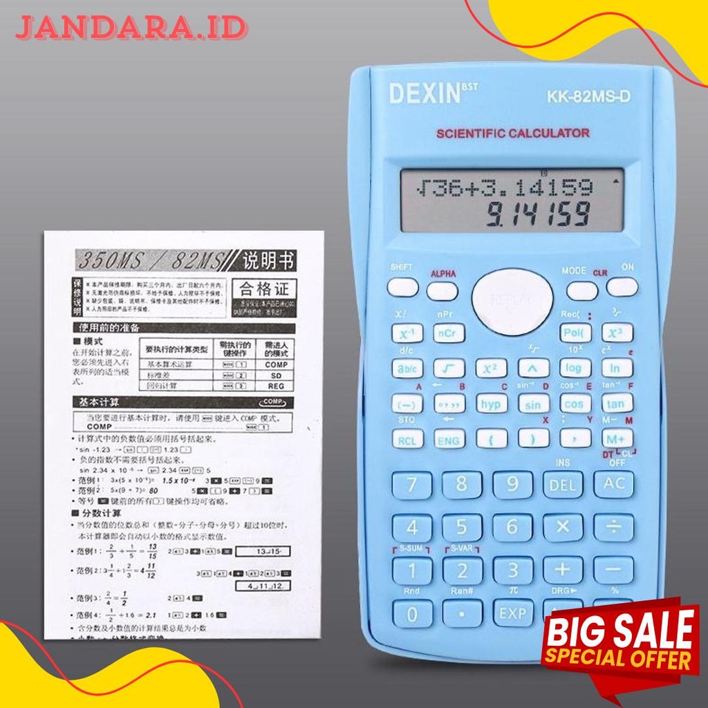 

Moka Scientific Kalkulator / Alat Hitung / Kalkulator Ilmiah Mks04 Diskon