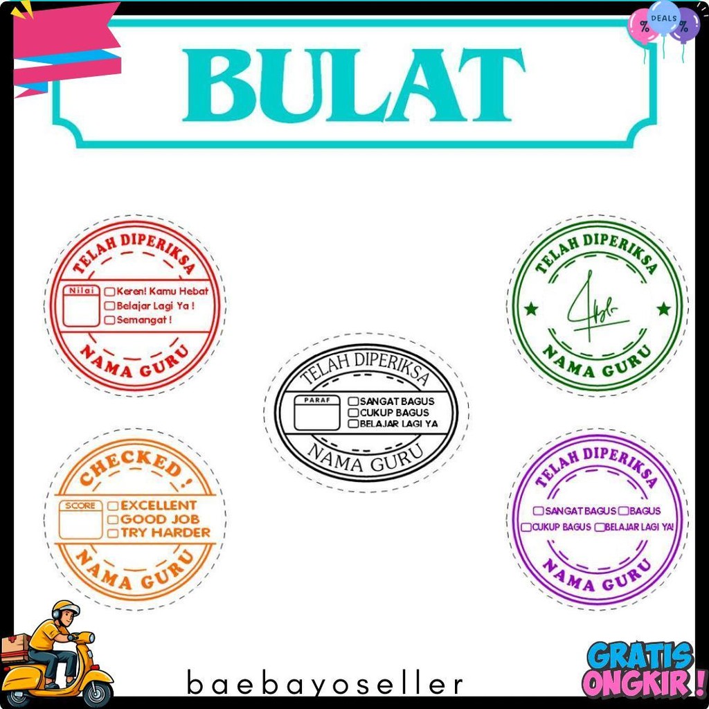 

Stempel Nilai Guru / Penilaian / Koreksi / Checked / Reward Siswa Murid Sekolah Flash Sale! Diskon Hingga 70%