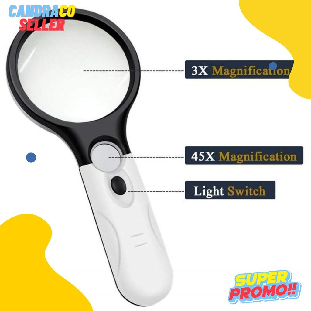 

2 In1 Lampu Kaca Pembesar Led Membaca Magnifying Glass Dengan Lampu Terlaris! Produk Ini Banyak Dicari