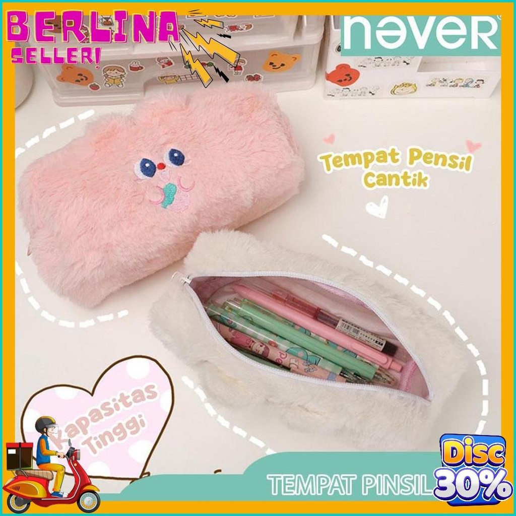 

Never Official- Tempat Pensil Bulu Soft Cute/ Tas Pensil Kosmetik/ Pouch Makeup Kecil Diskon Setengah Harga