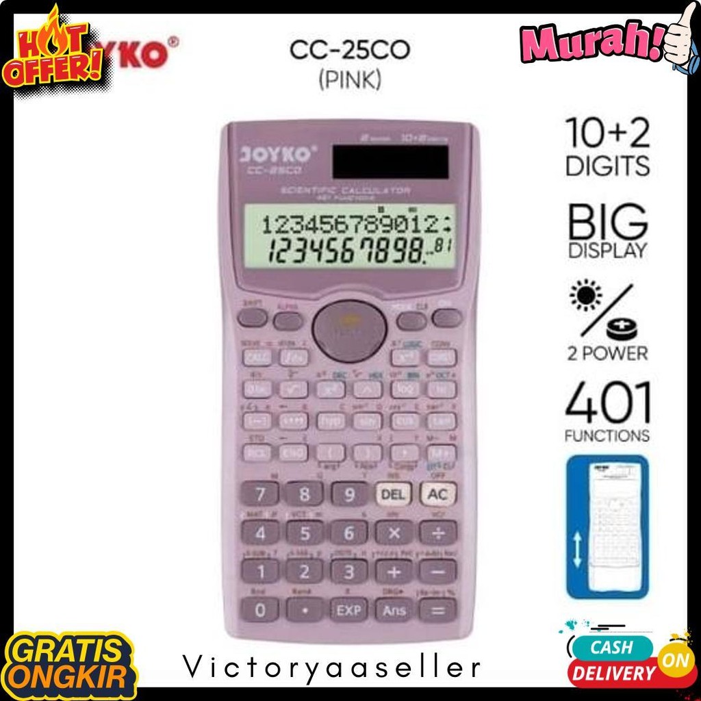 

Joyko Cc-25Co ~ Kalkulator Sekolah Scientific Calculator Color Cc25Co Kuliah Flash Sale! Diskon Hingga 70%