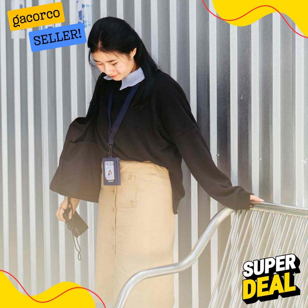 

Wallts Lorey Navy - Lanyard Name Tag Id Card Pria Wanita Diskon Setengah Harga