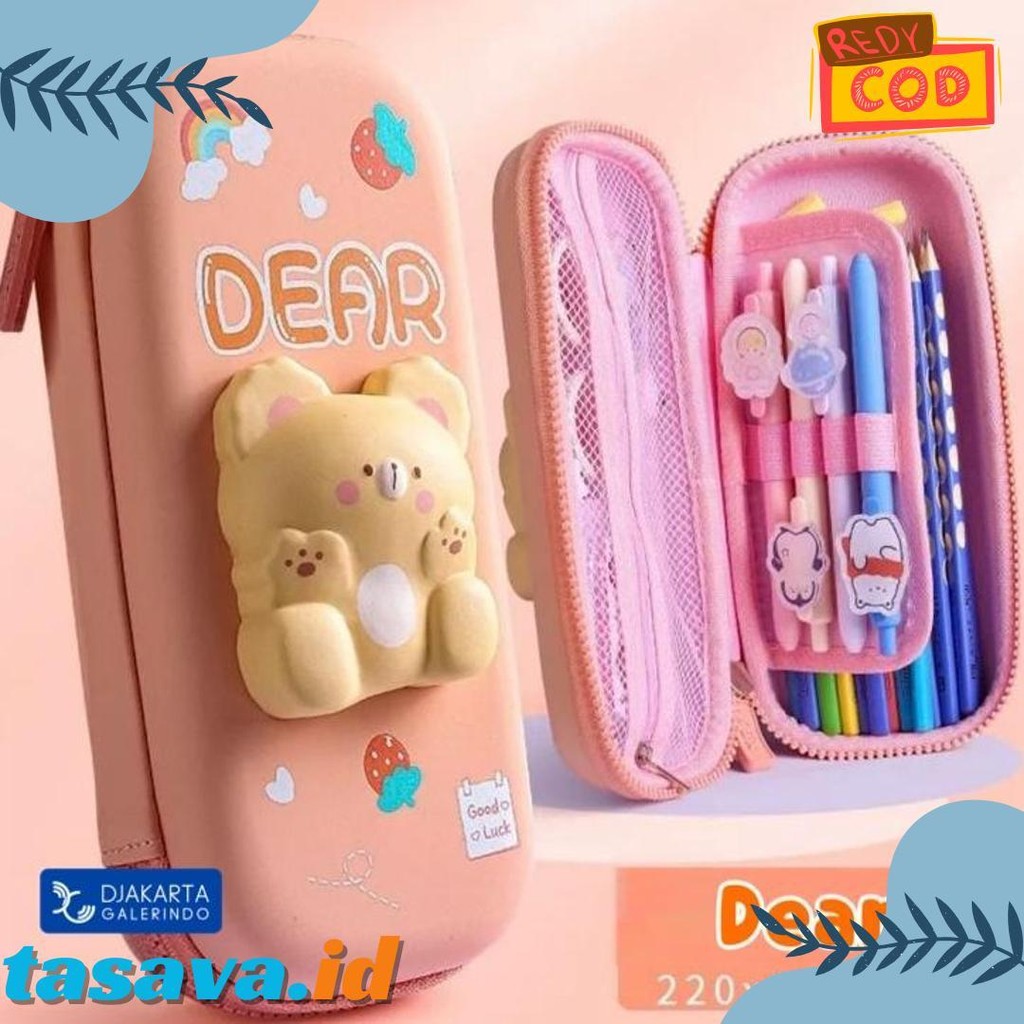 

Kotak Pensil 3D Squishy Tempat Pensil Hardcase Waterproof Pencil Case Anak Lucu 2 Tingkat 2 Lapis Diskon Setengah Harga
