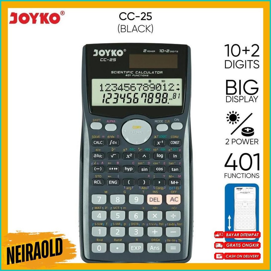 

Joyko Cc-25Co ~ Kalkulator Sekolah Scientific Calculator Color Cc25Co Kuliah Flash Sale! Diskon Hingga 70%