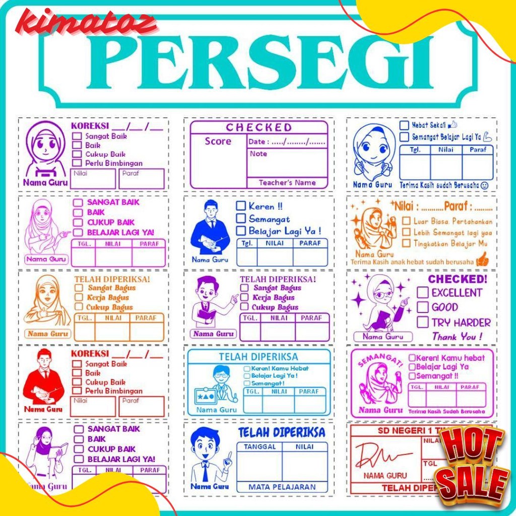 

Stempel Nilai Guru / Penilaian / Koreksi / Checked / Reward Siswa Murid Sekolah Terlaris! Produk Ini Banyak Dicari