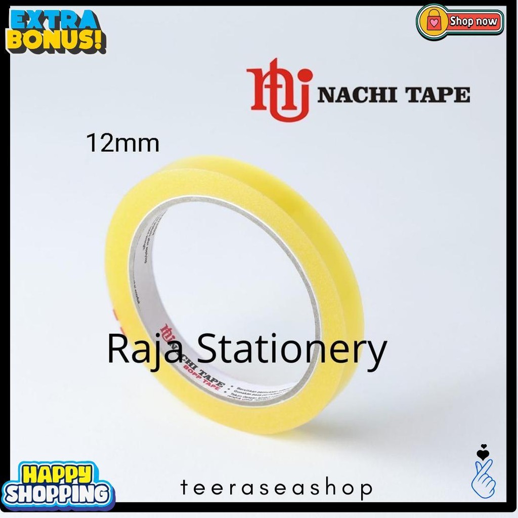 

Nachi Stationery Tape 12Mm 24Mm Selotip Solatip Lakban Solasi Isolasi Nachi [1 Box] Flash Sale! Diskon Hingga 70%