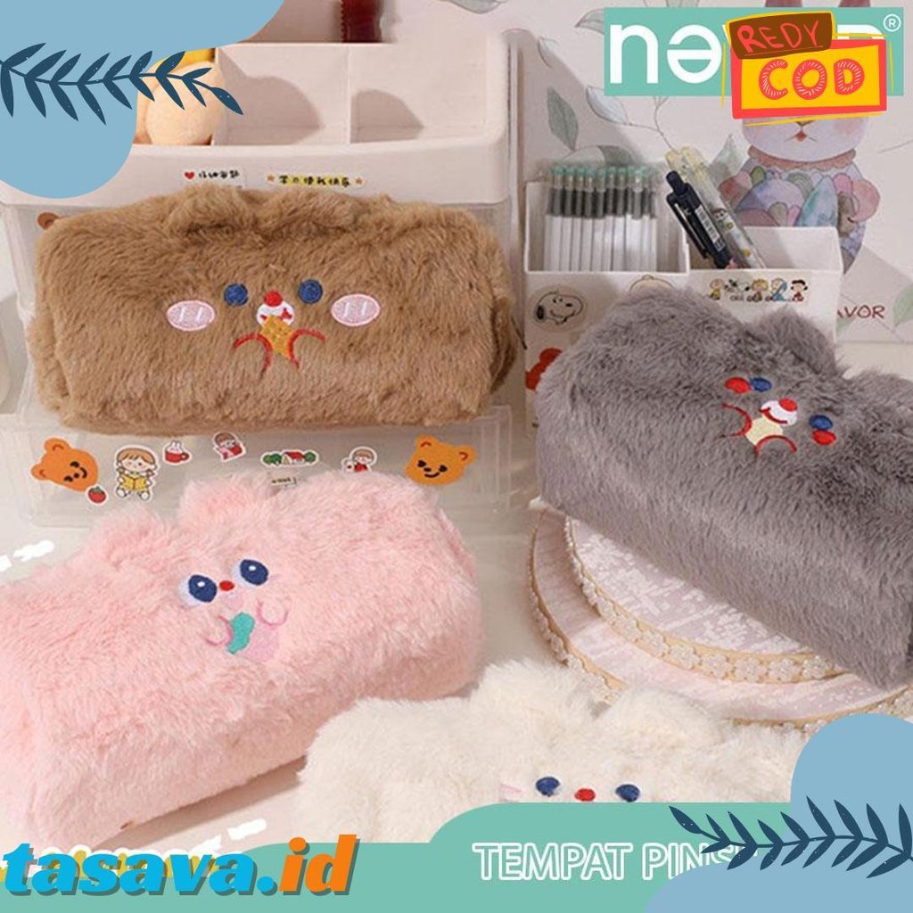 

Never Official- Tempat Pensil Bulu Soft Cute/ Tas Pensil Kosmetik/ Pouch Makeup Kecil Diskon Setengah Harga