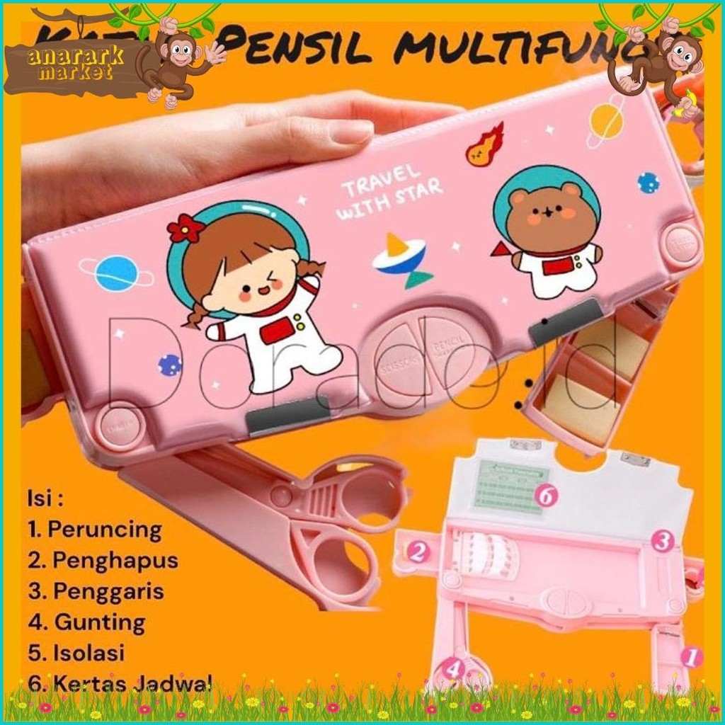 

Kotak Pensil Multifungsi Lengkap Peruncing Gunting Isolasi Penghapus Penggaris Terlengkap Dan Termurah