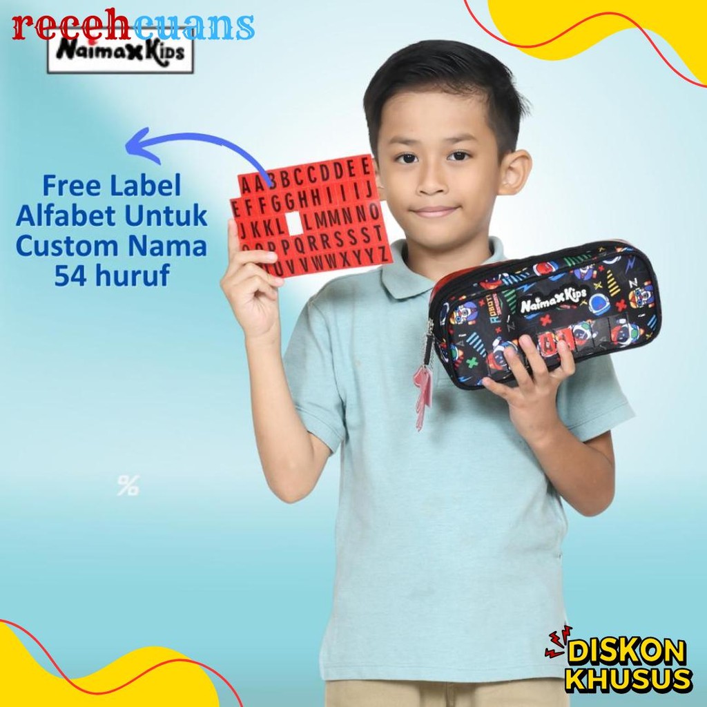 

Pencil Case Custom Nama | Naimax Kids Pencil Case Medium Anak Laki-Laki Terlengkap Dan Termurah