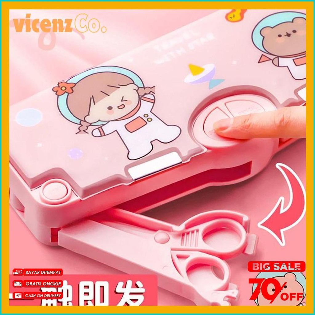 

Kotak Pensil Multifungsi Lengkap Peruncing Gunting Isolasi Penghapus Penggaris Diskon