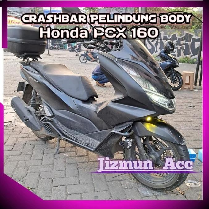 Crashbar PCX 160 Tubular Pelindung Body Honda PCX 160 Bisa Untuk Lampu Tembak