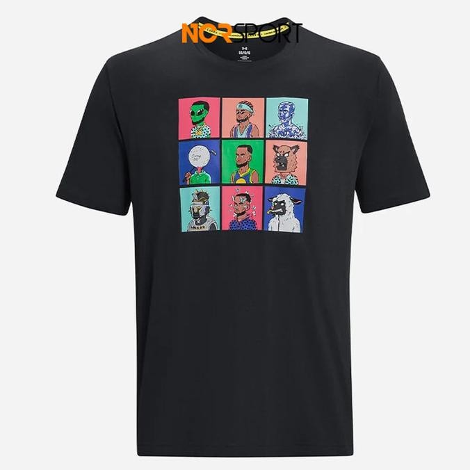 Baju Basket Under Armour Curry Nft Tee Black Original 1379860-001 Co