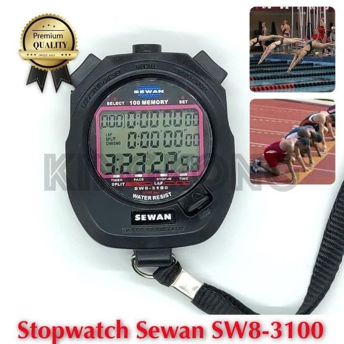 Stopwatch Sewan Original 100 Memory Digital Olahraga