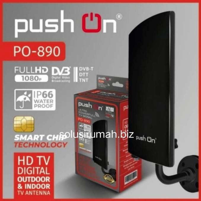 Buruan serbu] antena tv push on po-890 hd 890 po890 tv digital outdoor indoor antena