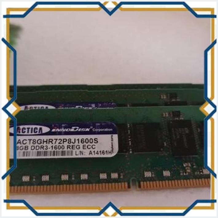 [biz] innodisk actica 8gb ddr3-1600 pc3-12800 ecc-rdimm by techno biz