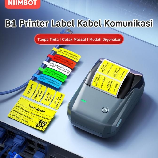 

NEW NIIMBOT B1 Printer Label Kabel Jaringan, Printer untuk Proyek Kelistrikan/Kabel Jaringan, Stiker Penanda Sakelar.