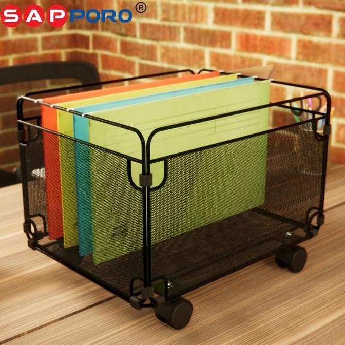 

SAPPORO HALDEN - Rak Dokumen Portable | File Rack | Portable Document Shelf Organizer Besi Hitam LN