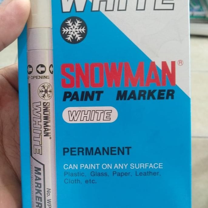 

BEBAS ONGKIR - SPIDOL SNOWMAN MARKER PERMANEN WHITE isi 12