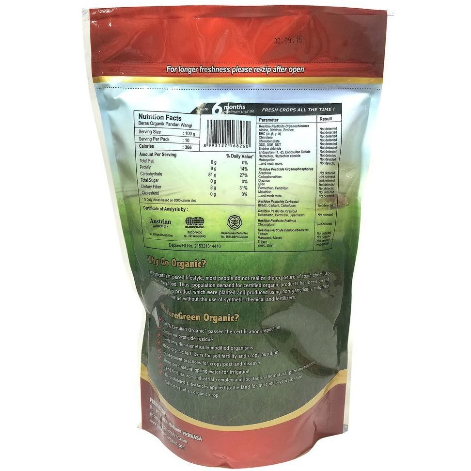 

ty-65 Pure Green Organic Rice Beras Organik - 1kg 4.5kg Sale
