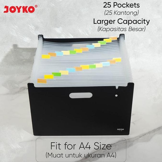 

Joyko Expanding File A4 25 POCKETS Organizer / Map Harmonika Joyko File Rack EF-7A4