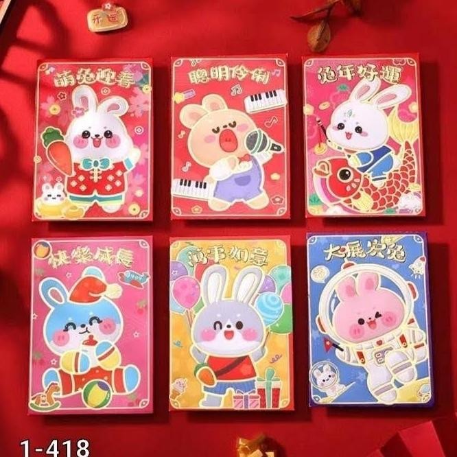 

Eqw-68 Angpao 3D Isi 6 Cute Snake Rabbit Imlek 2025 Sincia Angpau Lucu Murah Tebal
