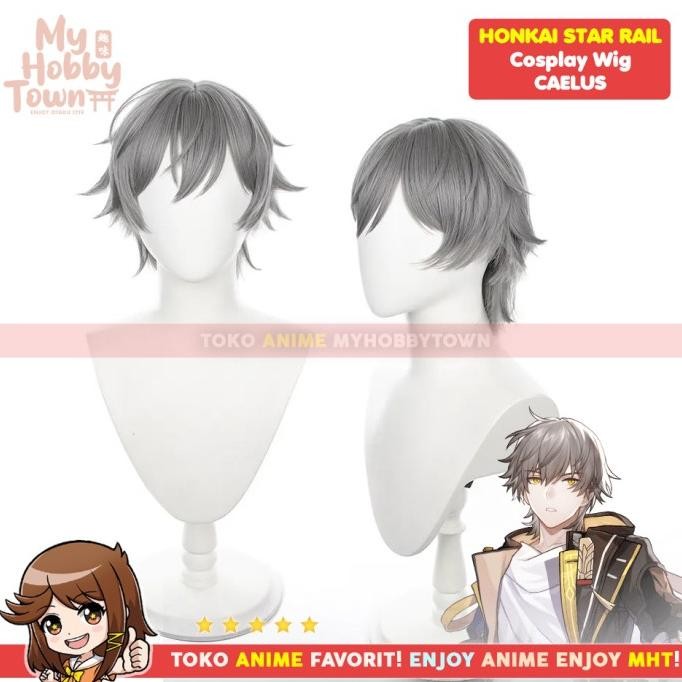 BEBAS ONGKIR - Wig Cosplay Anime Game Honkai Star Rail Caelus Trailblazer