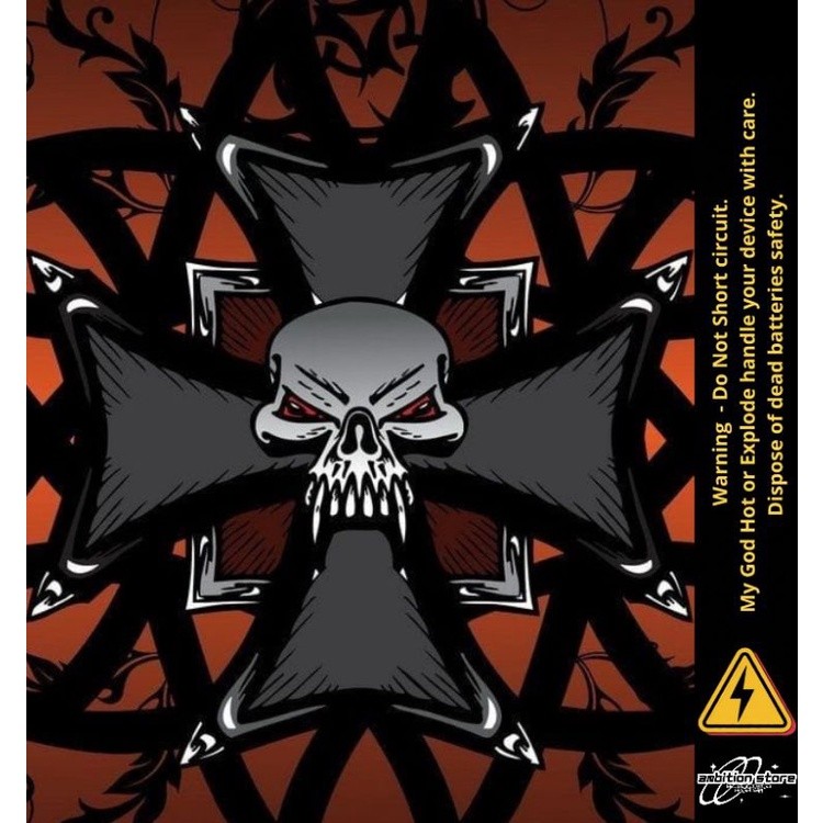 

*PromoGet2* Ambitionstore Stiker Wrap Baterai 18650 Skulls Series Pelindung Dan Penghias Untuk Segala Merek 34 Stiker Garskin HP/Case Custom COD