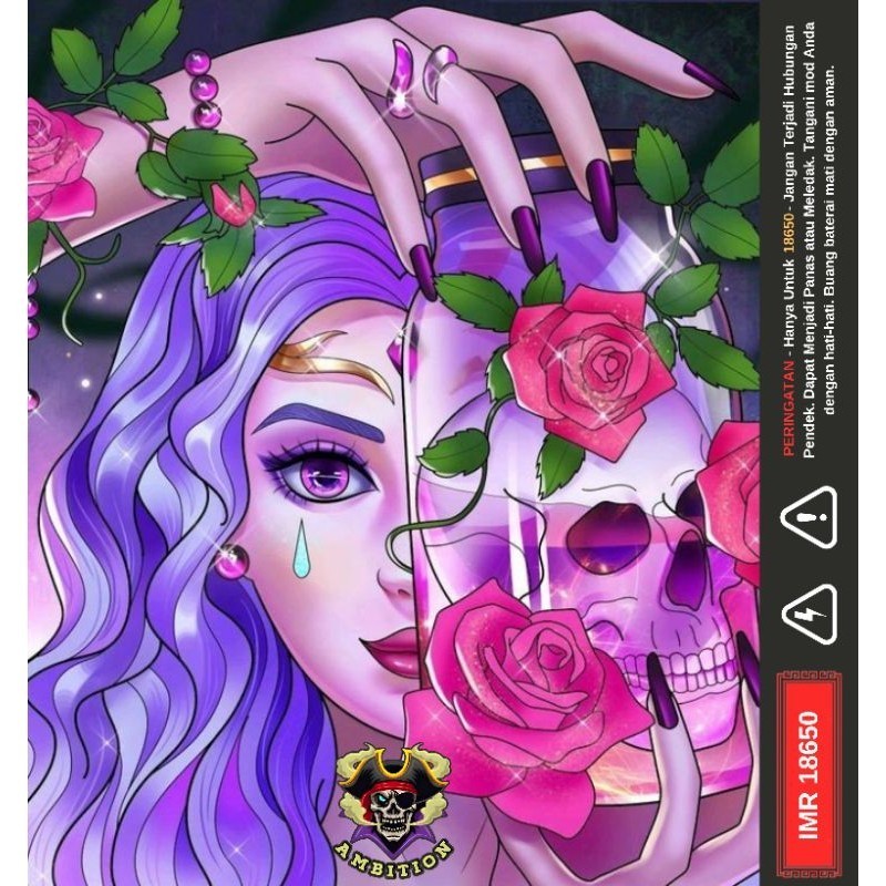 

*PromoGet2* Ambitionstore Stiker Wrap Baterai 18650 Ambition V8 Series Pelindung Dan Penghias Untuk Segala Merek 37 Stiker Garskin HP/Case Custom COD