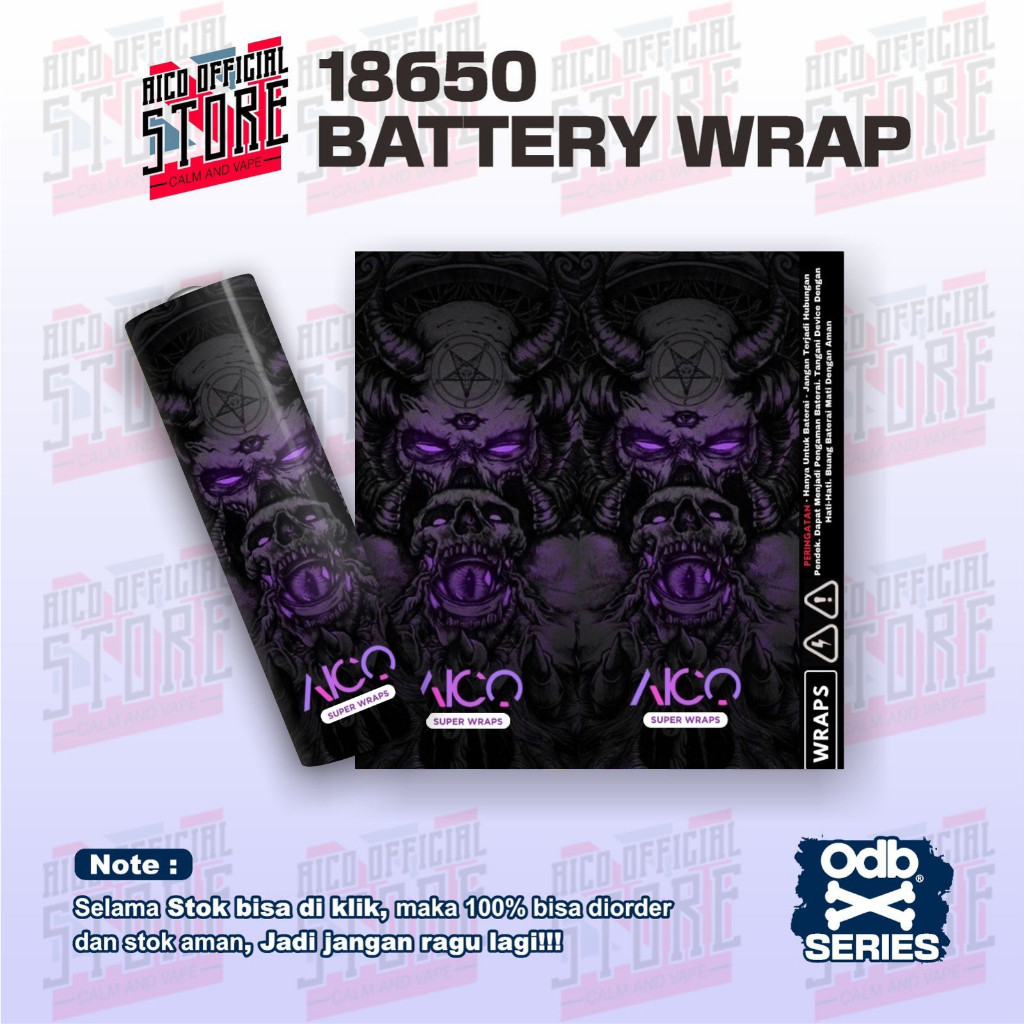 

*PromoGet2* Pelindung Dan Pengaman Baterai Wraps 18650 Aico Superwraps Anime Waifu Dark Devils Untuk Melindungi Mneghias Agar Awet 91 Stiker Garskin HP/Case Custom COD