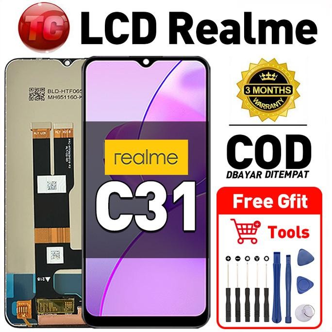 Original Lcd Realme C31  fullset ori asli Layar hp touchscreen Sentuh Versi Tinggi COD SAMD