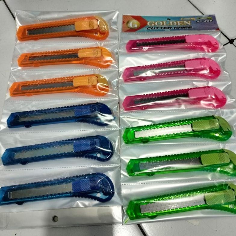 

(Isi 12 Pcs) Pisau Cutter Bening Warna/Pisau Cutter Bening Warna Besar