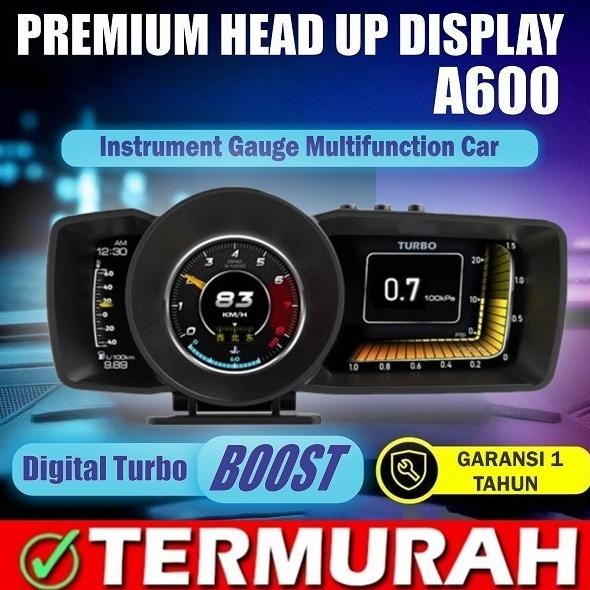 Baru A600 Pengukur Otomatis HUD GPS + Sistem OBD, Speedometer Komputer