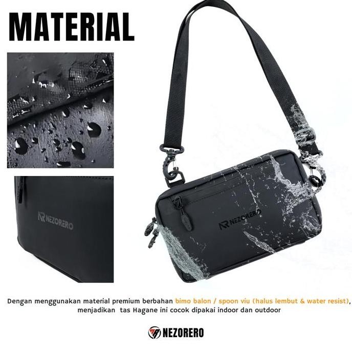 NEZORERO - Tas Handbag Clutch Selempang Multifungsi Tahan Air Pria Wanita Pouch Touchscreen HP HAGAN