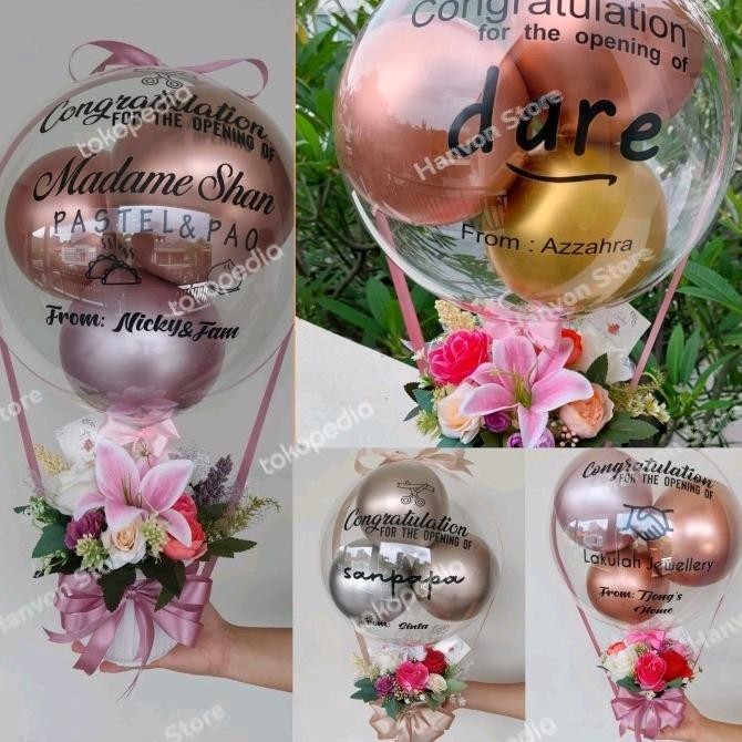 bouquet buket balon bunga grand opening/anniversary/happy birthday Terlaris