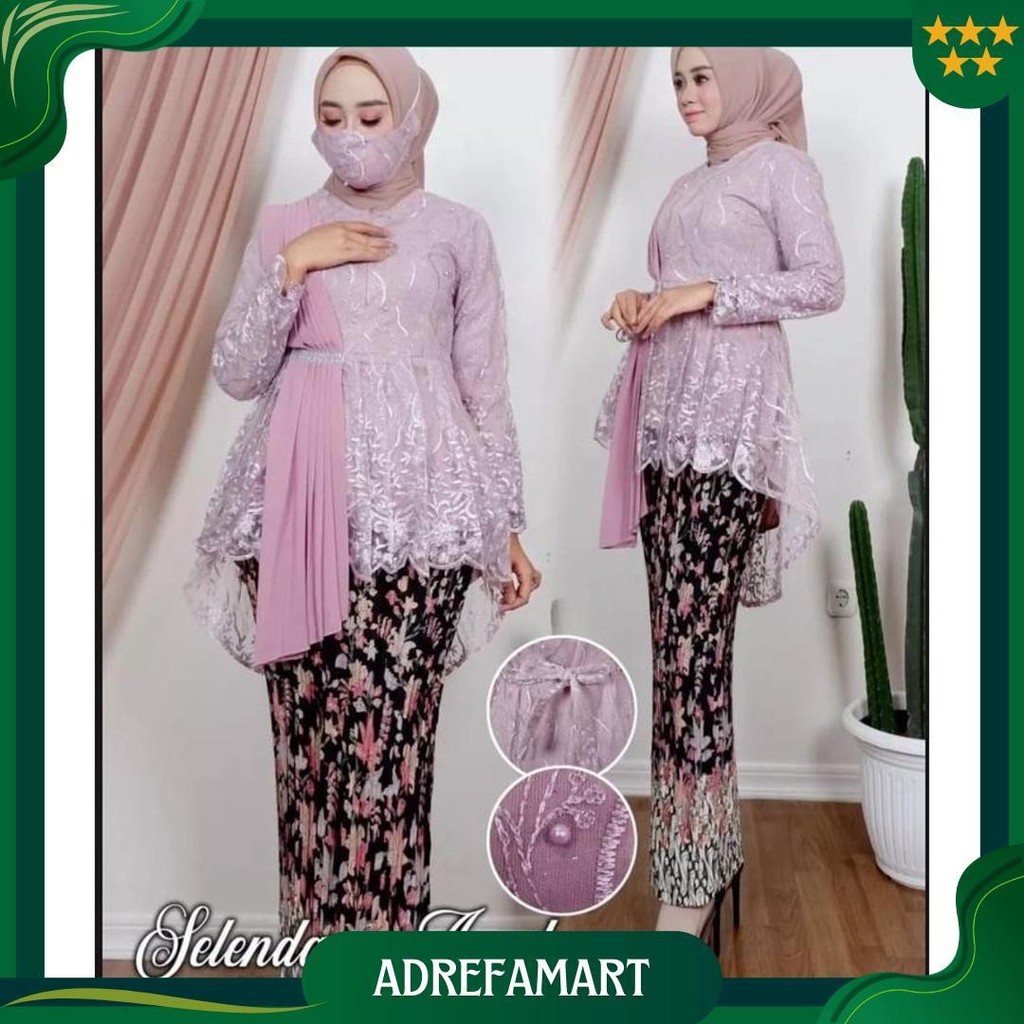 Setelan Kebaya Aurora Selendang Aurel//Kebaya Blouse Selendang Aurel//Model Kebaya Terlaris 2022//Ke