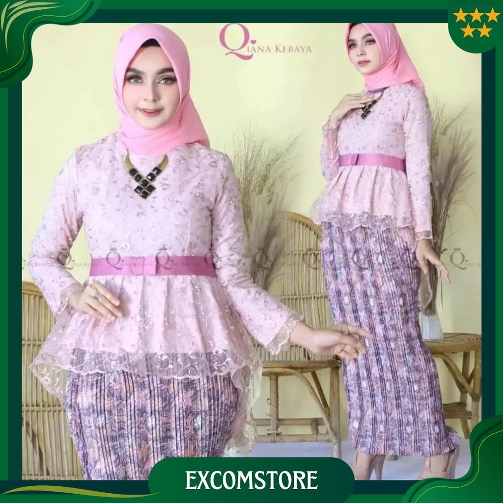 Rr Setelan Kebaya Aurora Pita//Set Kebaya Pinguin//Setelan Kebaya Modern Kekinian Terlaris//Kebaya W