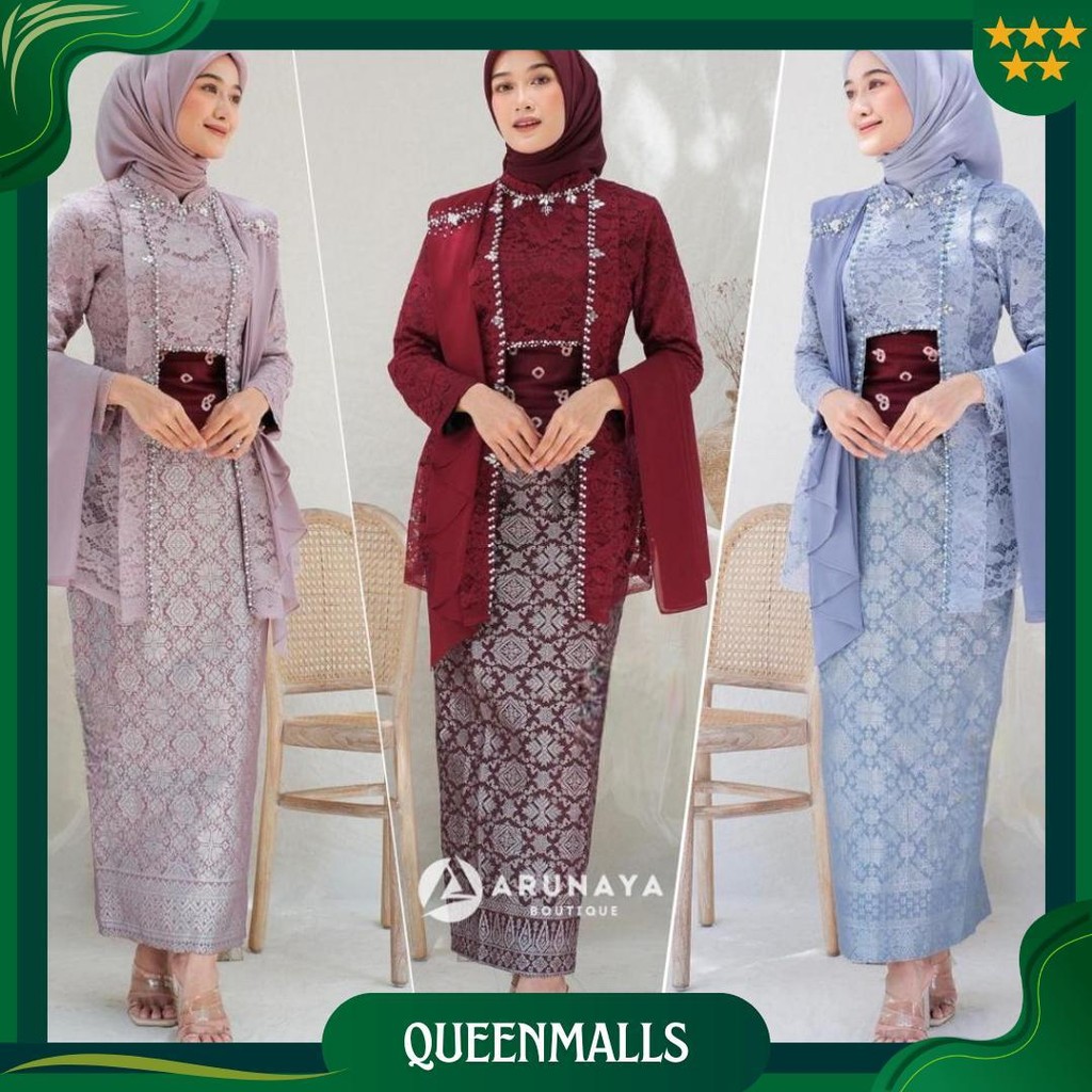 Set Kebaya Kutu Baru Wisuda Modern Kebaya Set Tunik Lamaran Tunangan Batik Baju Couple Kondangan Ter
