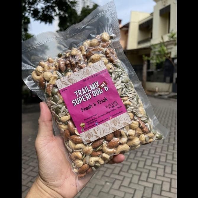 

(Good) TRAILMIX 6 SUPERFOOD 500GR KACANG METE ALMOND HAZELNUT WALNUT SUNFLOWE