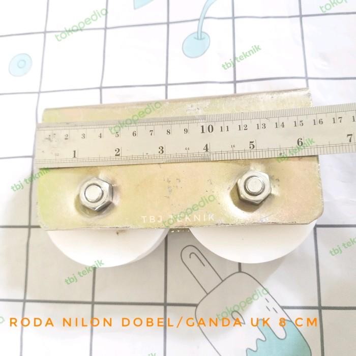 roda pagar nilon dobel/ganda 8 cm