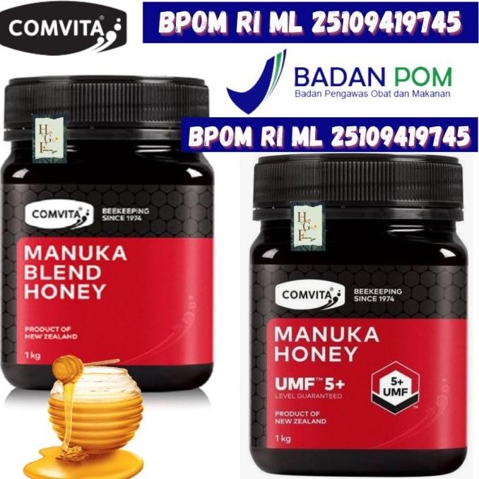 

Comvita Madu Manuka Honey UMF 5+ 1kg New Zealand Free Sendok Madu PRA