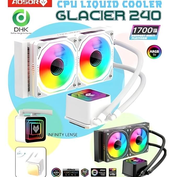 Coolmoon Aosor Cpu Liquid Cooler Glacier 240 Argb