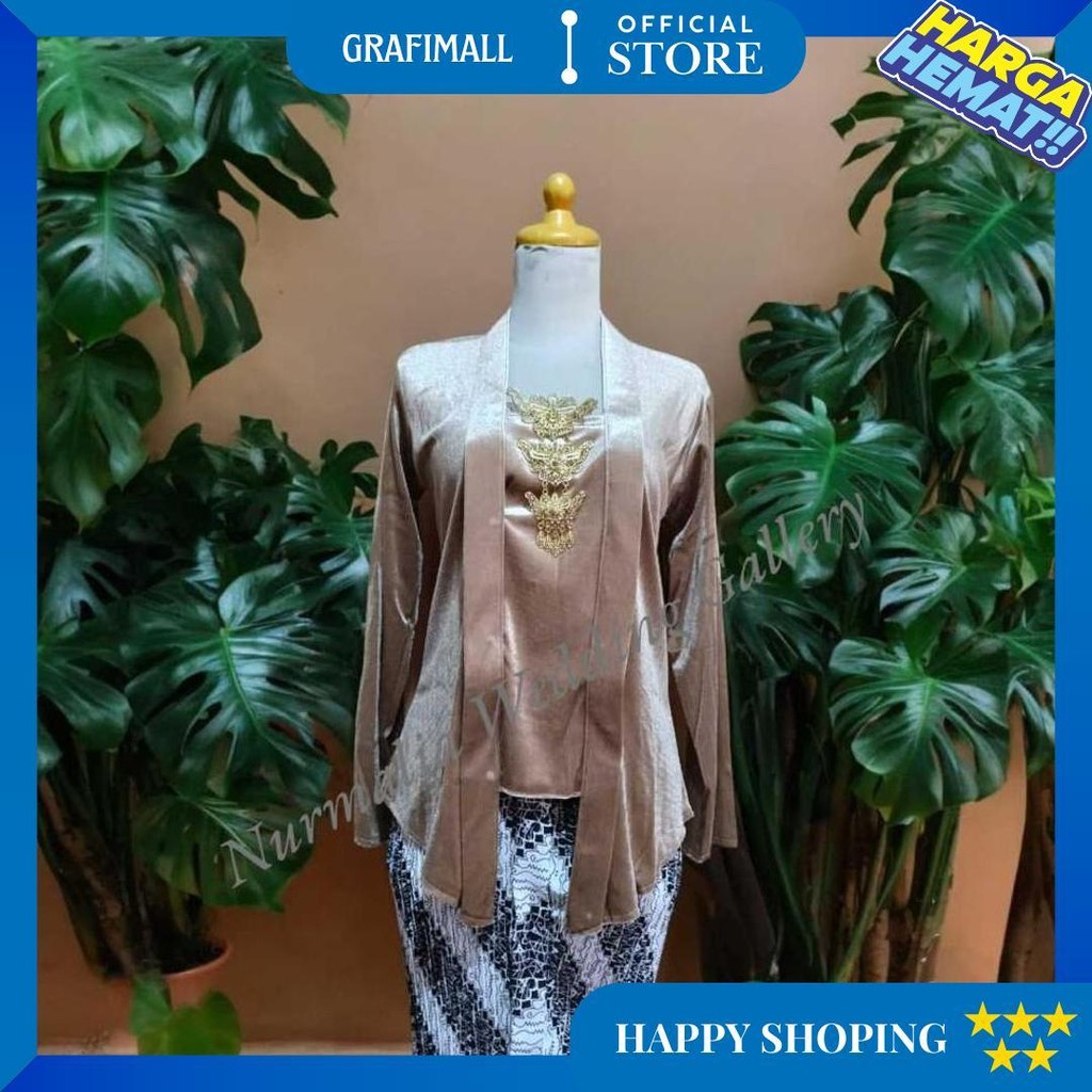 Putih Kebaya Bludru Kutu Baru Polos Termurah Terlaris