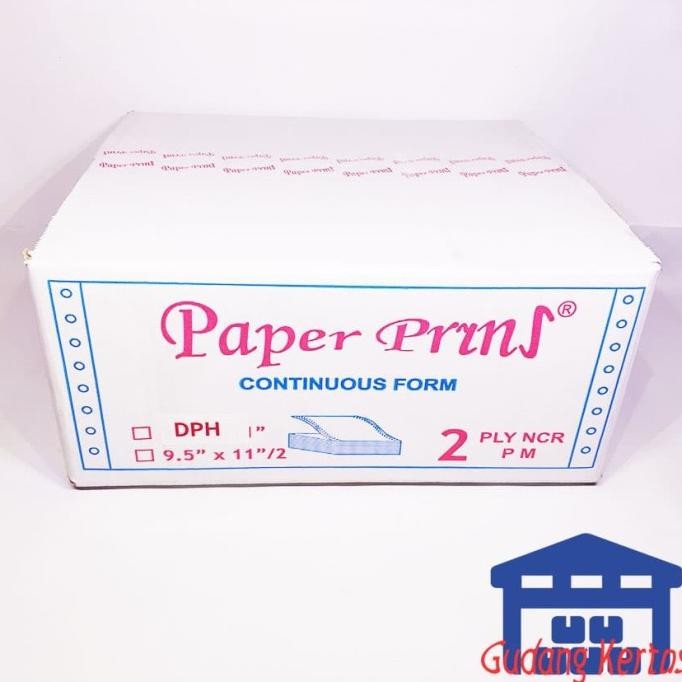 

TERBARU - CONTINUOUS FORM 91/2 /2 X 11/2 2PLY PAPERPRYNS (BAGI 4 WARTEL)