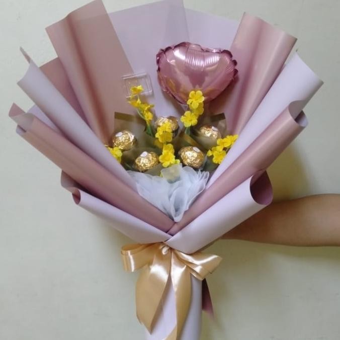 

Buket bucket bouquet coklat ferrero kado hadiah ulangtahun pacar cewe Terlaris
