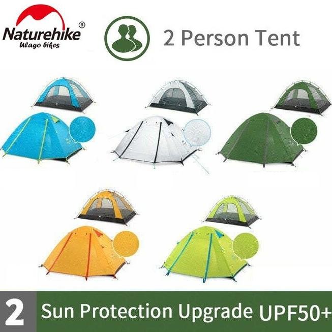 TERMURAH - tenda 2p light NATUREHIKE NH18Z022-P 2 orang  P-Series aluminium pole alloy kemah hiking 