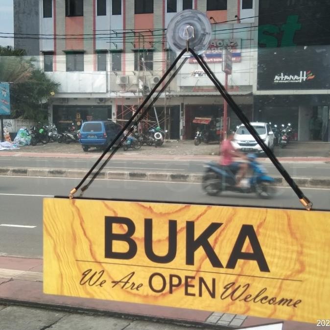 

SIGNBOARD BUKA TUTUP BOLAK BALIK Papan Kayu 10x30 cm Open Close Signed murah