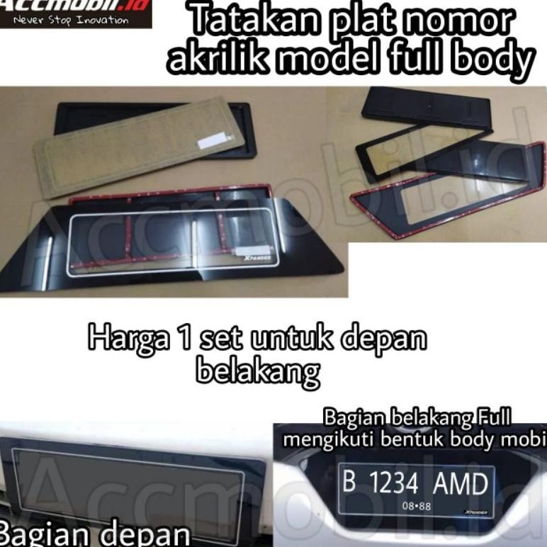 Plat nomor mobil frame plat nomor akrilik model full body custom