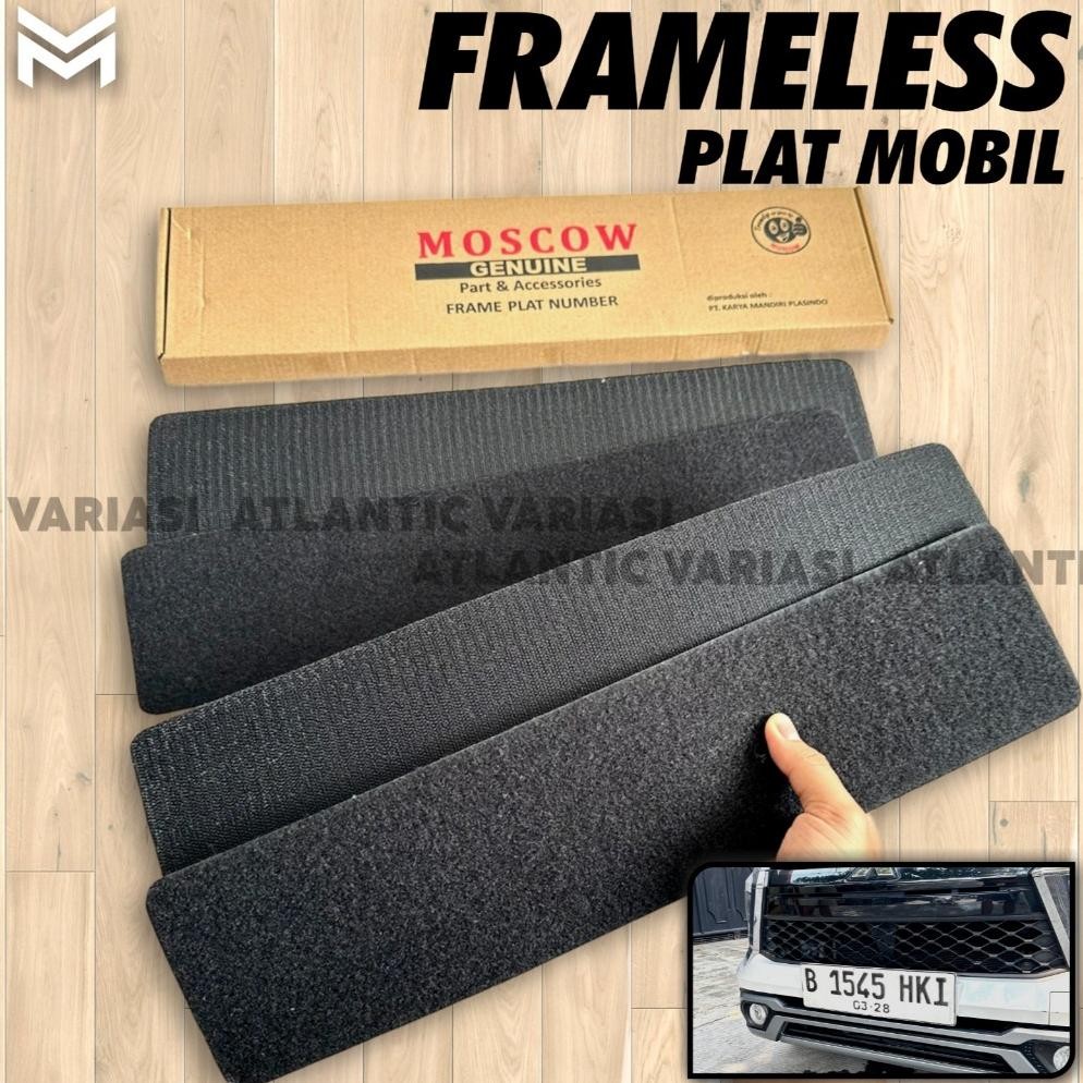 SET DUDUKKAN PLAT FRAMELESS / TATAKAN PLAT MOBIL DUDUKAN FRAME NOMOR MOBIL ( CLEAN LOOK ) PLAT VARIA